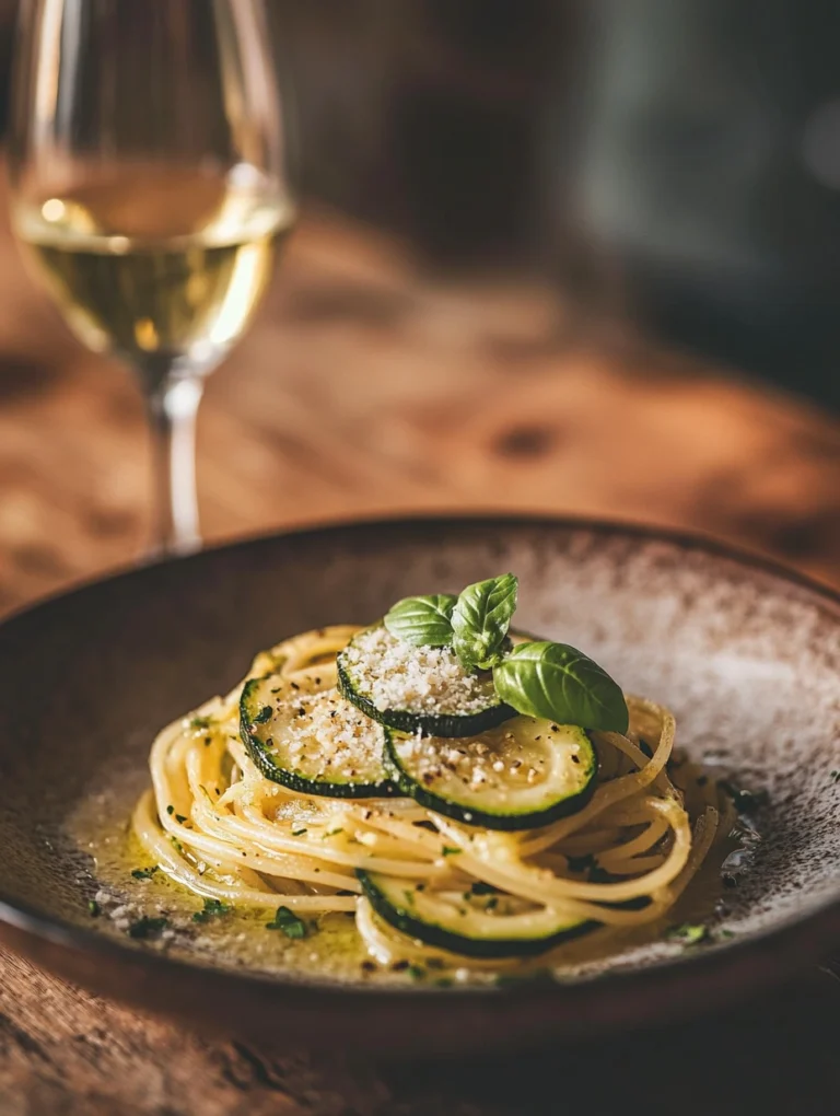 Zucchini-Nudelpfanne mit Parmesan