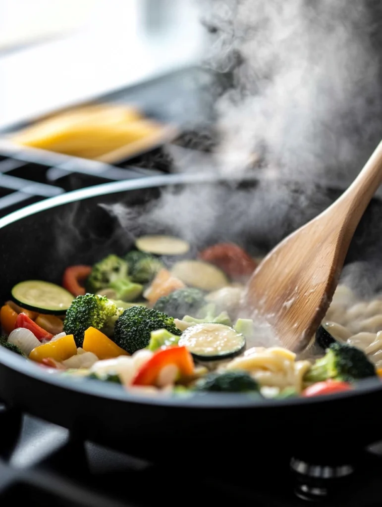 Einfache Nudel-Gemüse-Pfanne