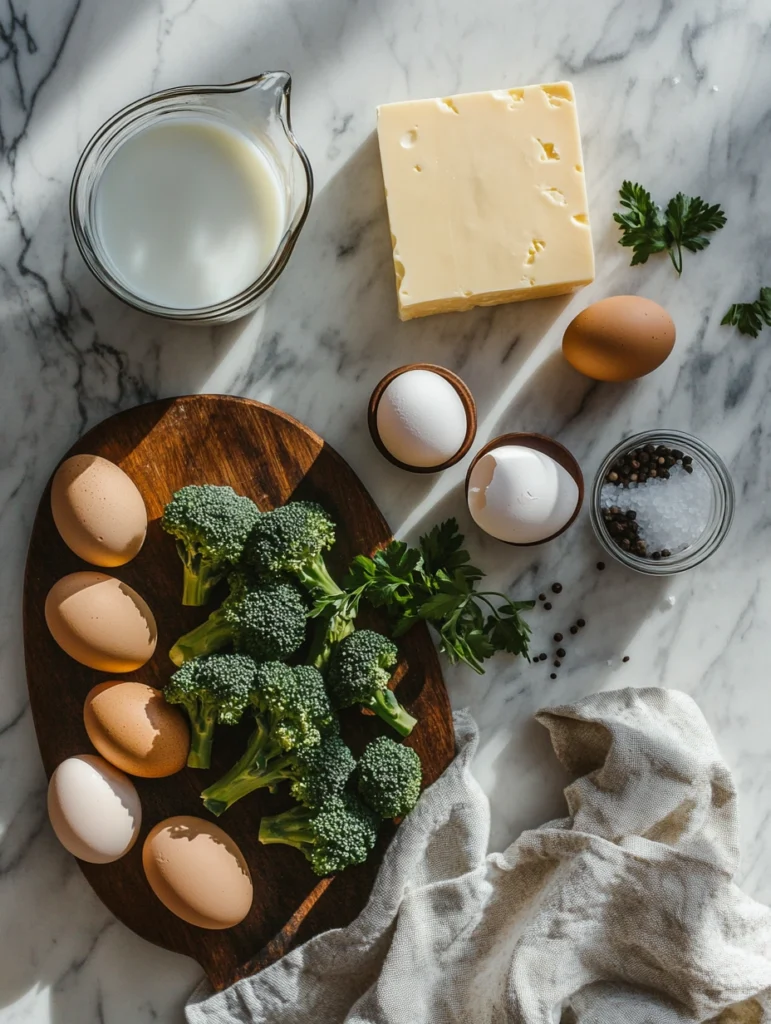 Rührei mit Brokkoli und Käse