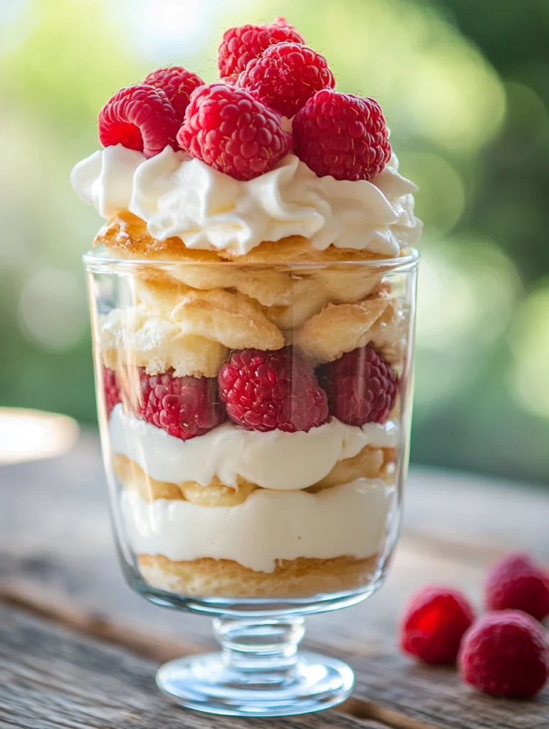 Windbeutel-Schichtdessert mit Vanillecreme