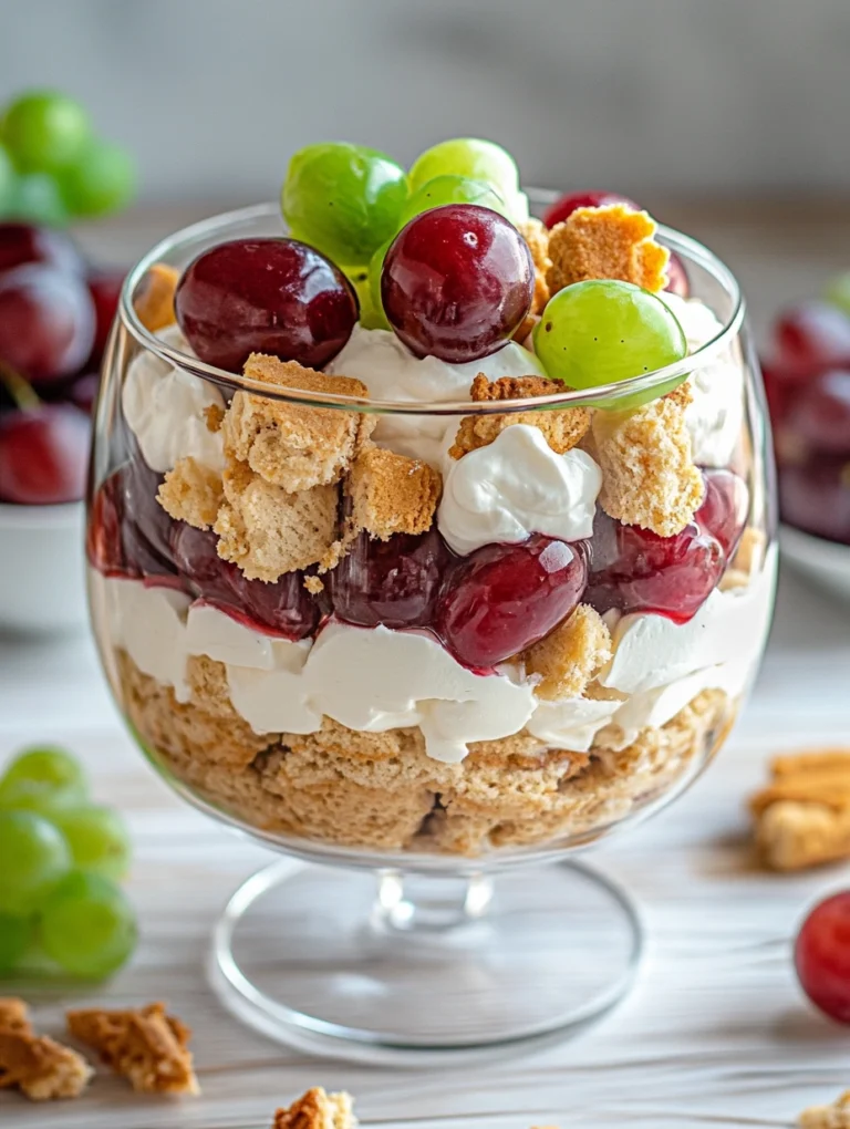 Trauben-Cookie-Trifle mit Sahnequark