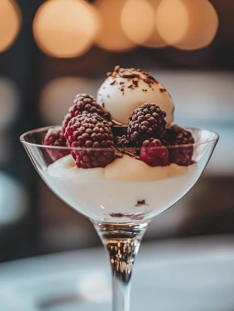 Weiße-Schoko-Himbeer-Dessert im Glas
