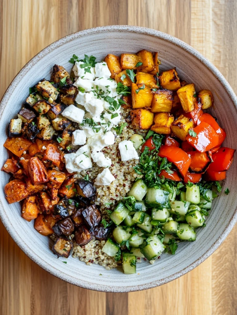 Quinoa-Gemüse-Bowl mit Feta