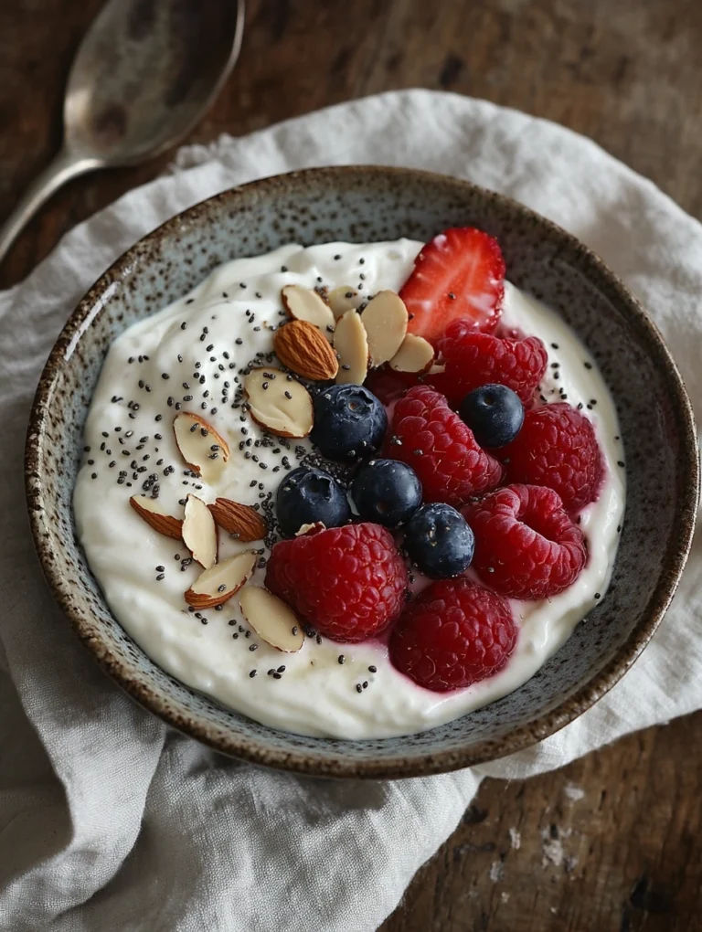 Kalorienarmes Frühstück mit Joghurt