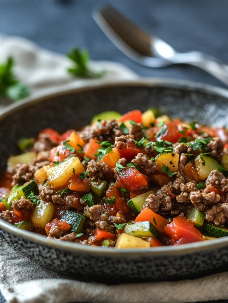 Low Carb Hackfleisch-Gemüse-Pfanne