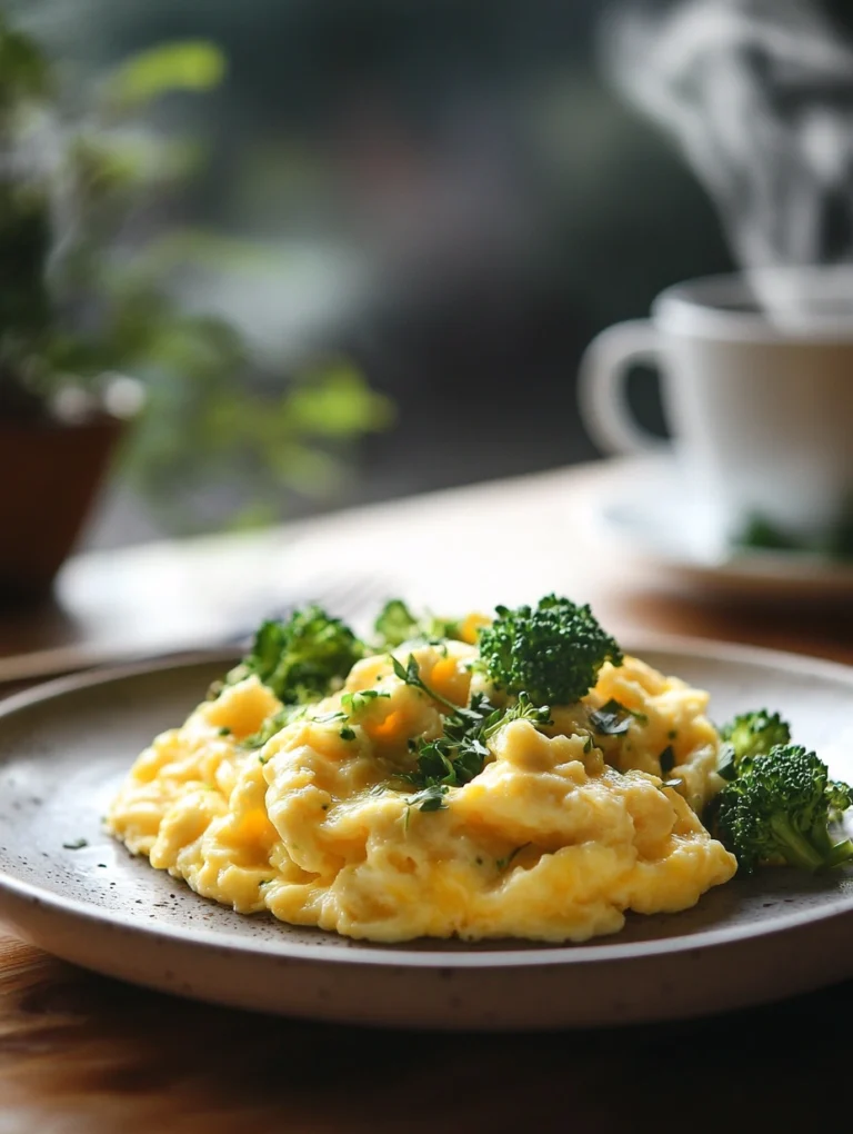 Rührei mit Brokkoli und Käse