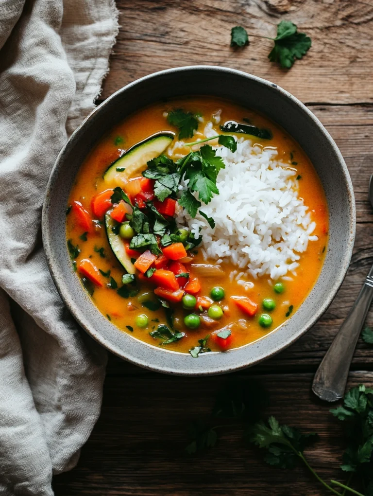 Leichte Gemüsesuppe mit Reis
