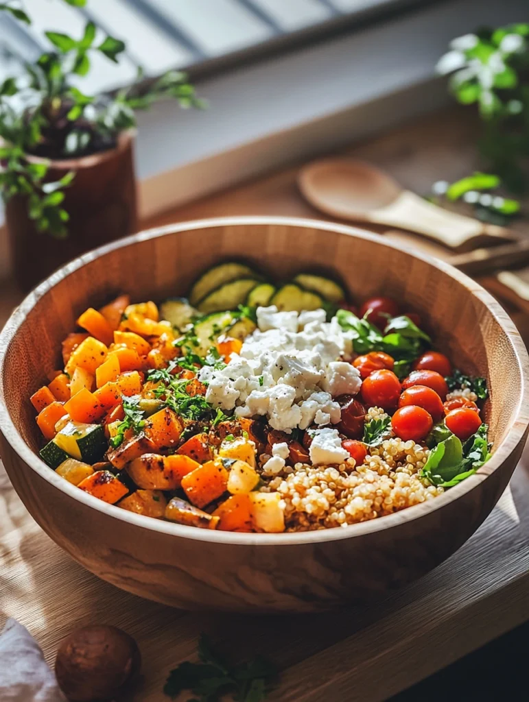 Quinoa-Gemüse-Bowl mit Feta
