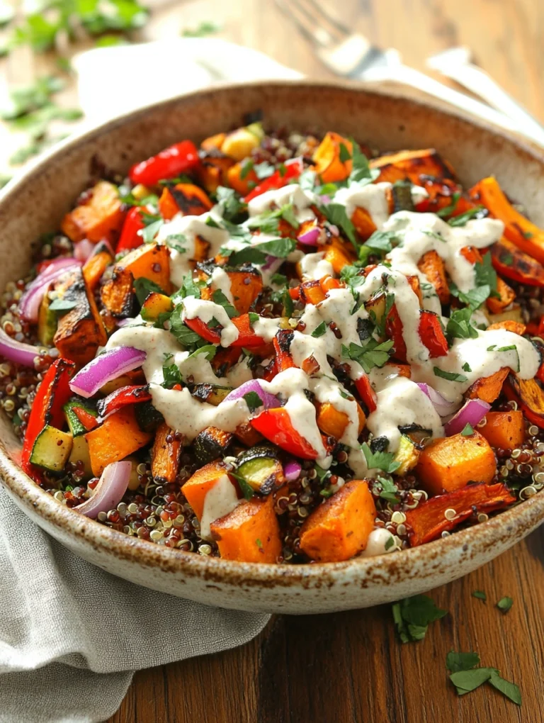 Bunte Bowl mit Quinoa & geröstetem Gemüse