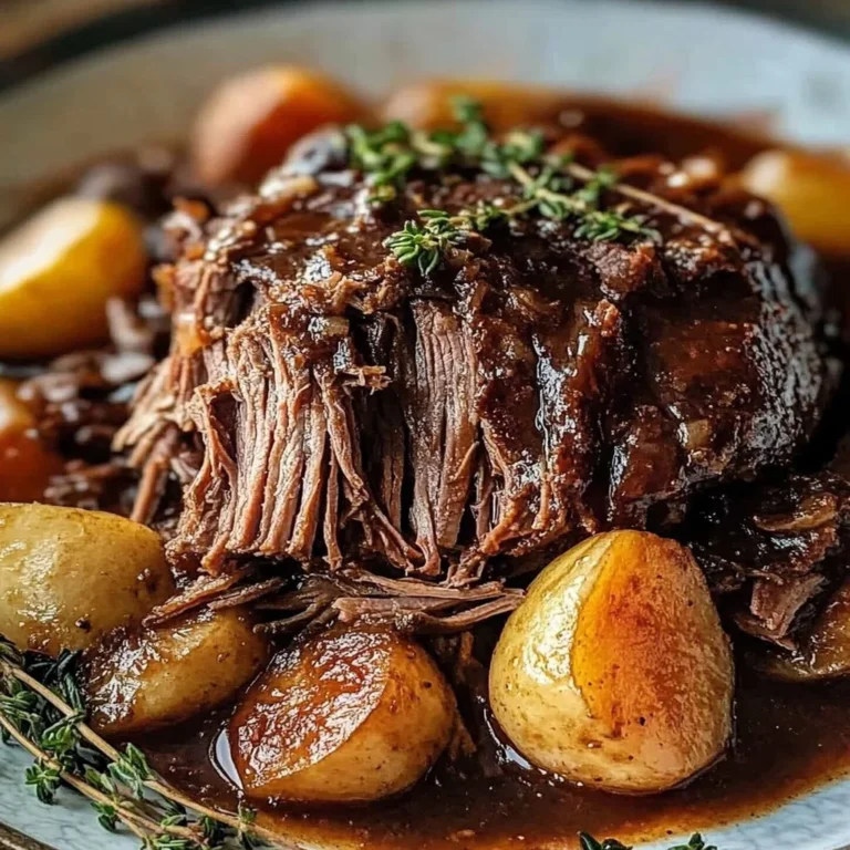 Crock Pot Schmorbraten mit aromatischen Gewürzen und Gemüse