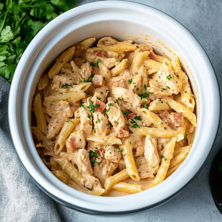 Crock-Pot cremige Cajun-Hühnchen-Pasta-Rezept für ein einfaches Abendessen