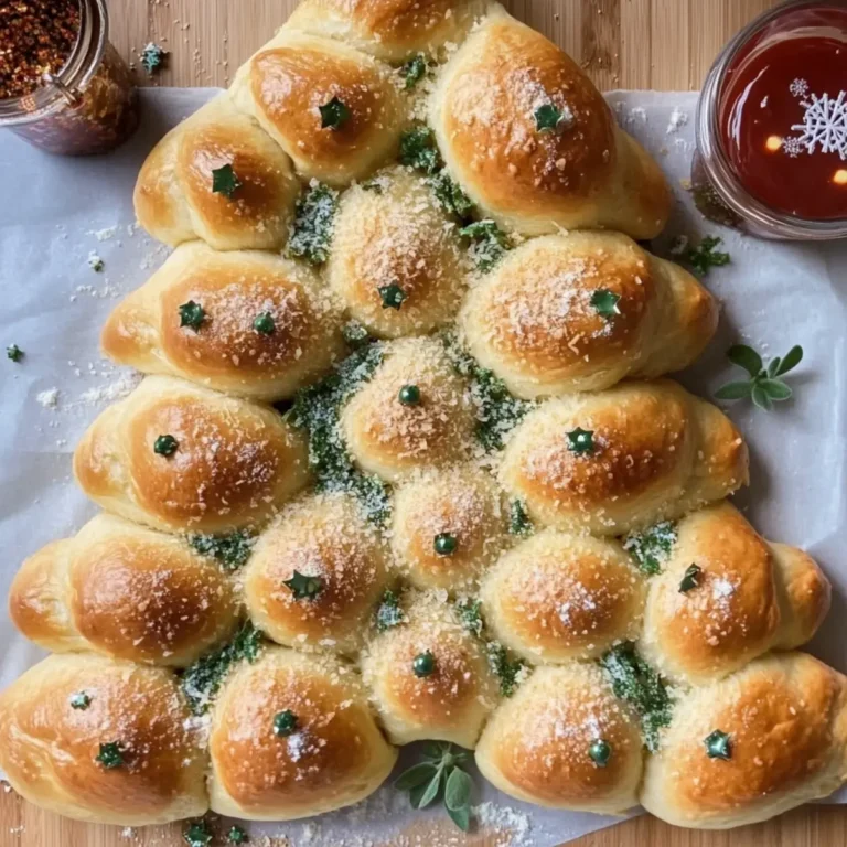 Cheesy Pull-Apart Christmas Tree Bread