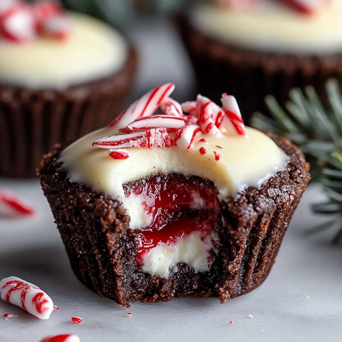 Chocolate Peppermint Cookie Cups with Cheesecake Filling