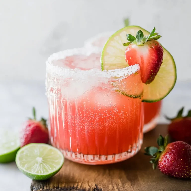 Strawberry Lime Mocktail Margarita