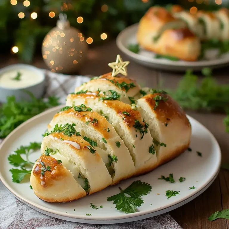 Pull-Apart Garlic Butter Christmas Tree – Festive Holiday Bread Appetizer