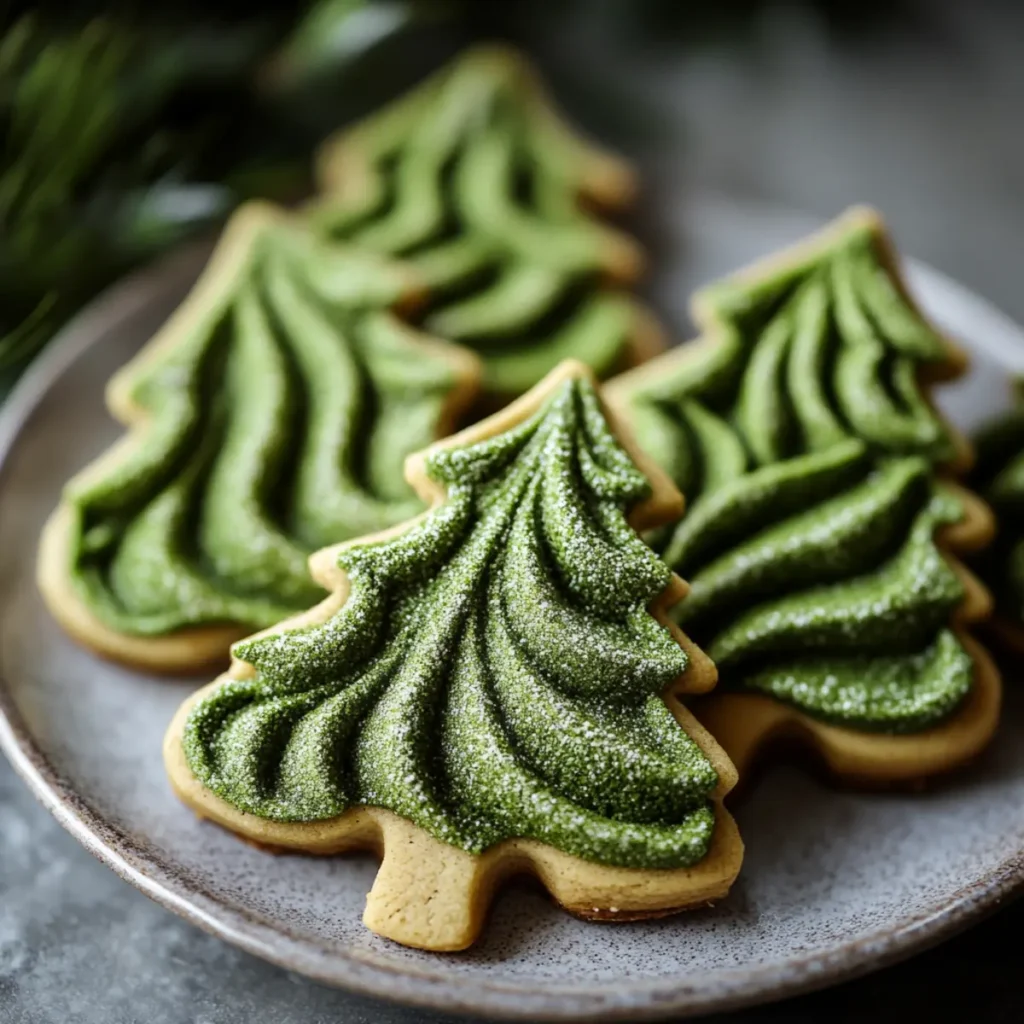 Wundervolle Matcha Weihnachtsbaumplätzchen – Ein eleganter Genuss