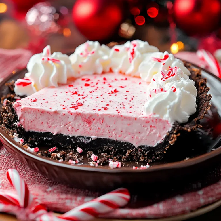 No Bake Christmas Peppermint Pie