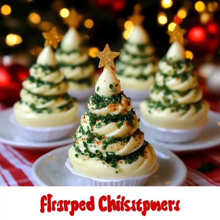 Festive Deviled Egg Christmas Trees